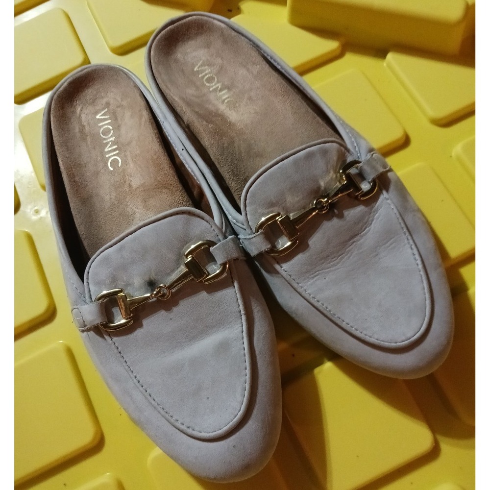 Vionic Dusty Rose‎ Suede Leather Mules, Size 8.5